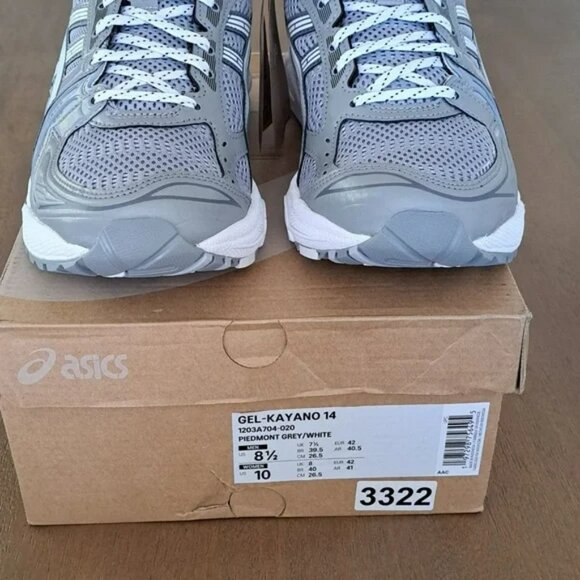 Asics Gel-Kayano 14 Running Shoe - Size: Men 8.5 - Color: Piedmont Grey/White - Picture 3 of 10